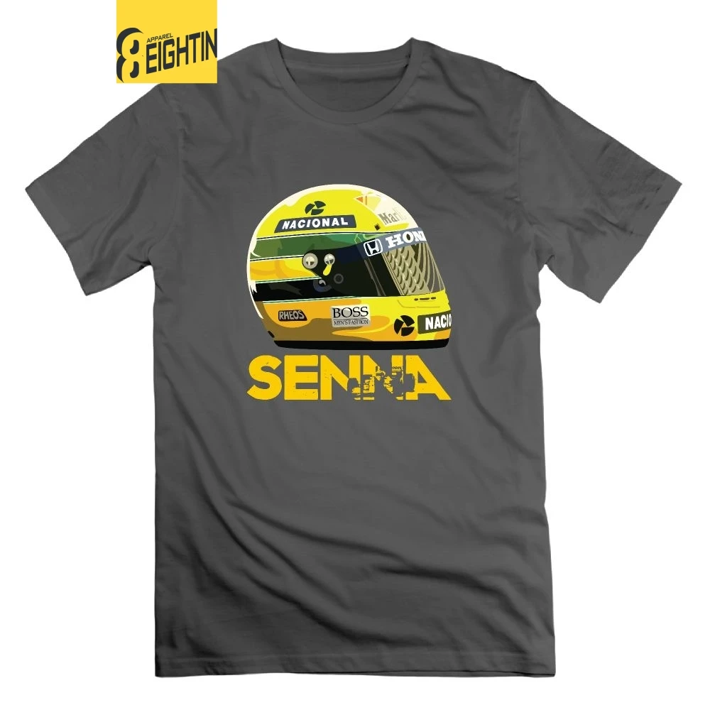 

Ayrton Senna Racing Helmet Men Novelty T Shirt Large Size Short Sleeves Gift T-Shirts Tees 100% Cotton O Neck