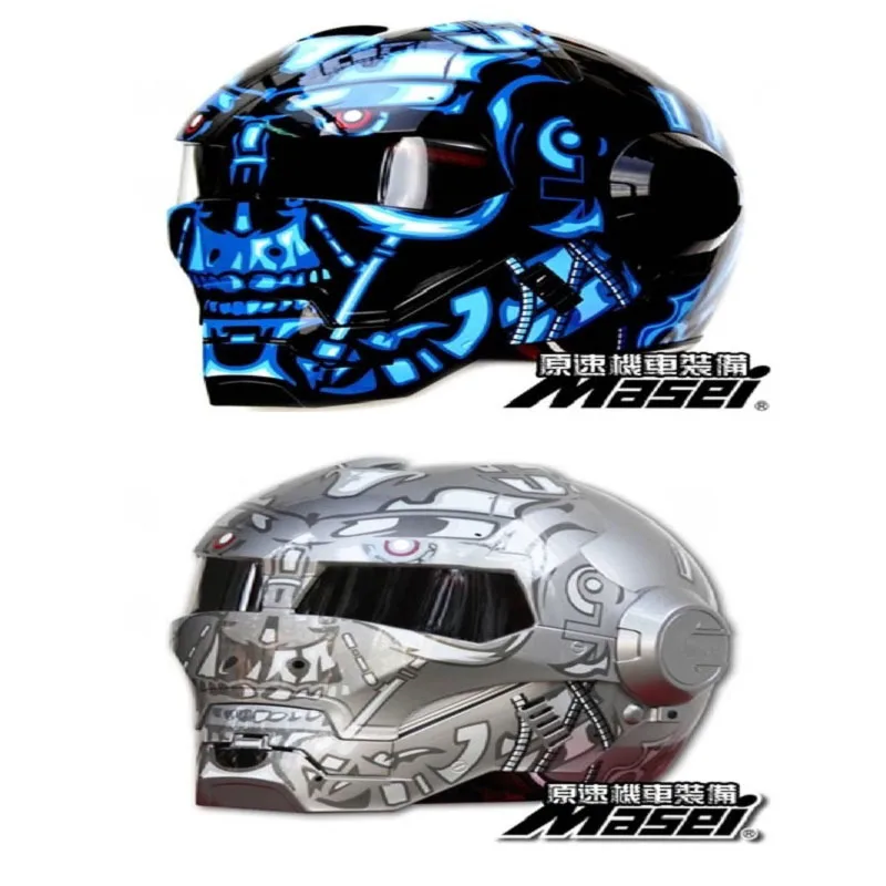 

MASEI 610 Terminator IRONMAN motorcycle helmet Casque motocross half helmet Personality open face helmet Trend Cycle Race helmet