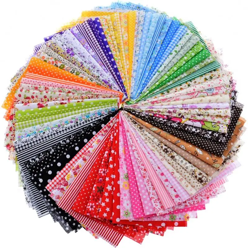 Random Thin Cotton Fabric Patchwork For Sewing Scrapbooking Fat Quarters Tissue Quilt Pattern Needlework Scraps 80pcs 20x24cm cotton craft fabric,cotton fabric