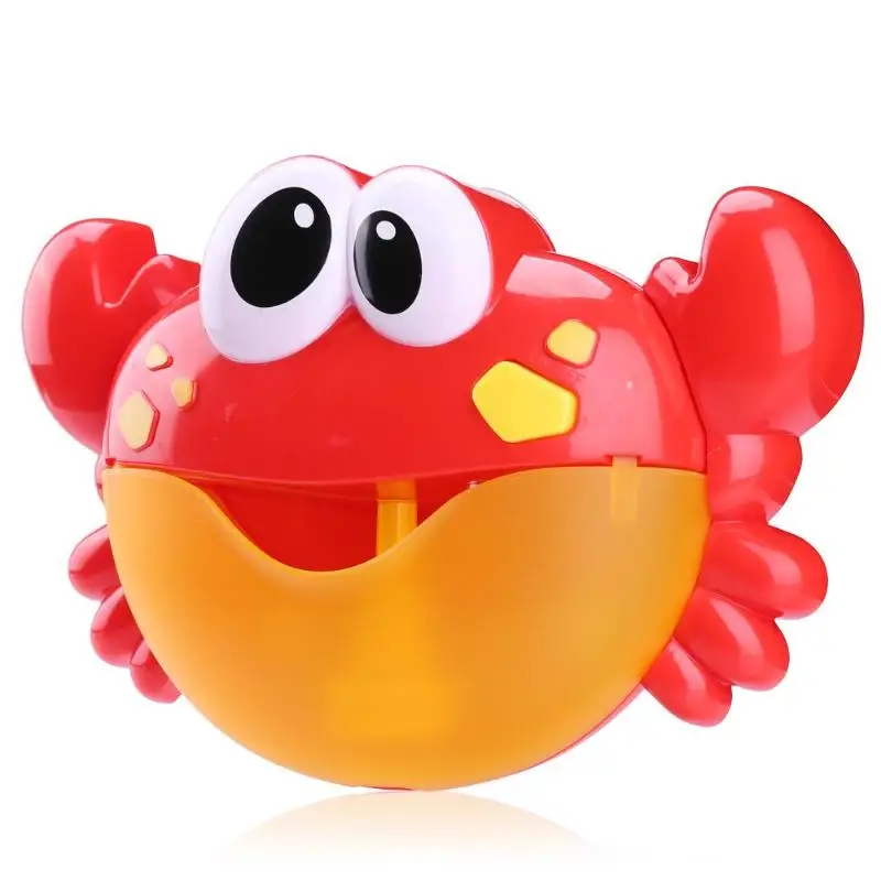 2 цвета пластиковый Краб пузырчатая машина Веселая Ванна музыка летние игрушки устройство для мыльных пузырей бассейн Ванна для купания детская Ванна Душ игрушки ребенок - Цвет: red