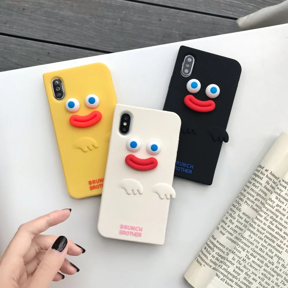 

Cute Cartoon Phone Case for iPhone 8 Plus Cases Pout Brunch Brother Sausage Silicone Cover for iPhone 6 6s Plus 8 Plus X XS Max