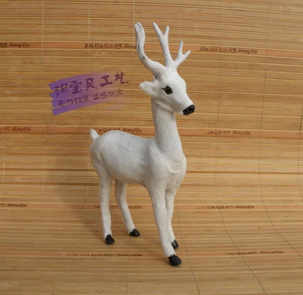 Новый Моделирование Белый олень игрушка Ремесленная олень модель подарок около 16x5x24 см 0725