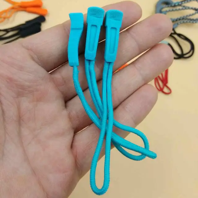 Free Shipping 15 Colors Silicone Rubber Zipper Pull Ropes Zip Puller