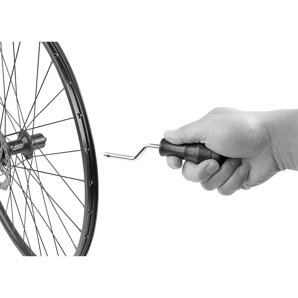 

Super B TB-7816 Wheel Spoke tool Nipple driver bike tool thread the nipples down and works with rims up to 40 mm in depth