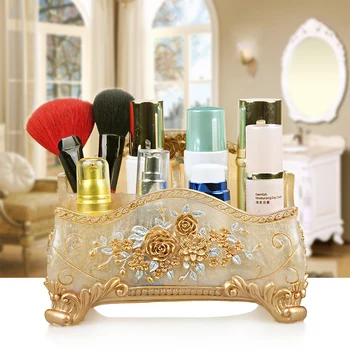 

European dinner desktop translucent skin care cosmetic box home remote control dresser sorting storage box