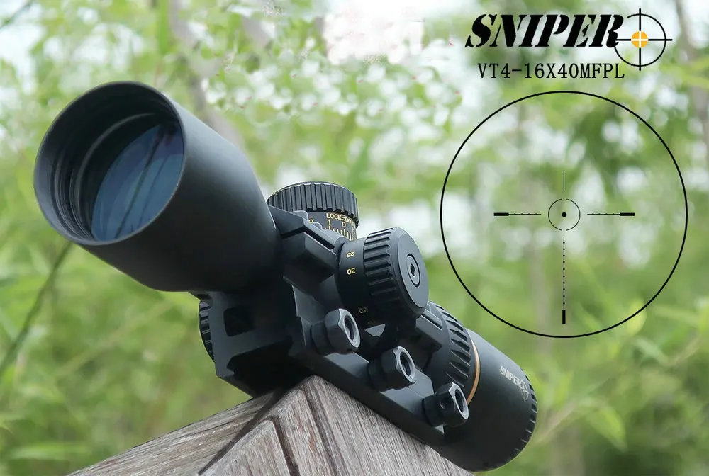 SNIPER VT 4-16X40 MFPL Frist Focal Plane Riflescopes FFP Rifle Scope Hunting Trail Riflescope Tactical Optical Sight Reticle