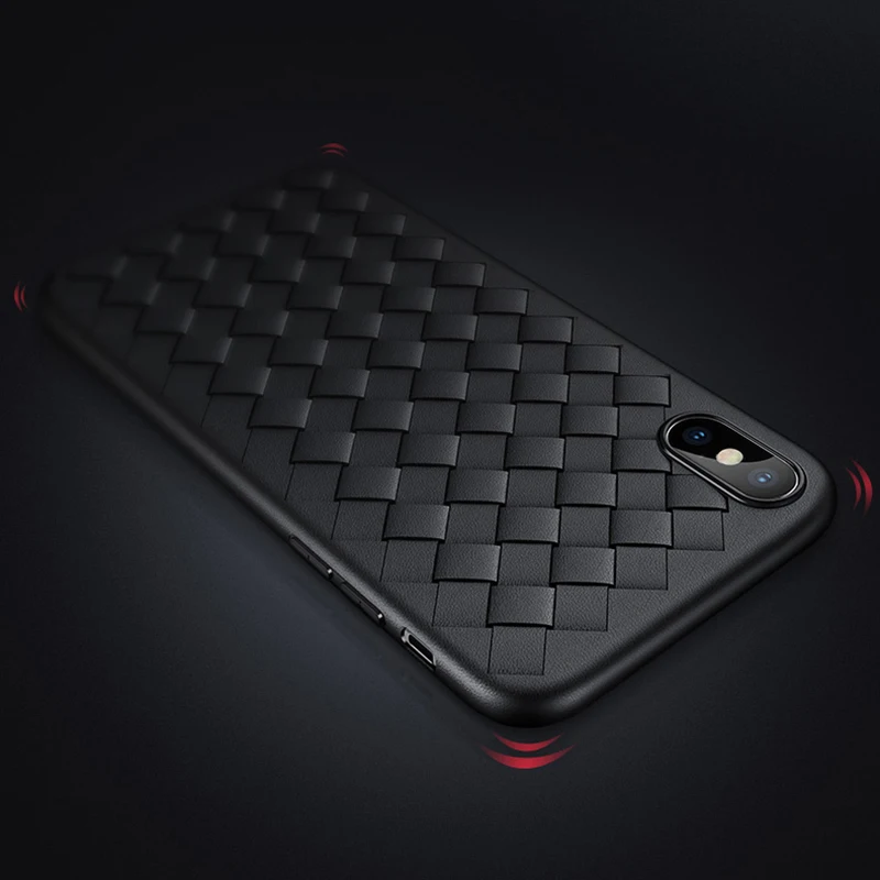 Baseus-Lusso-Griglia-Tessitura-Per-il-Caso-di-iphone-X-Casi-Ultra-sottile-Copertura-Opaca-Molle (1)