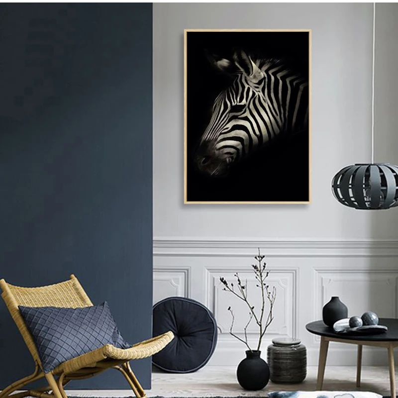 

Modern Animal Art Canvas Print Painting Poster , Zebra Wall Pictures For Home Decoration, Childrens Room Decor