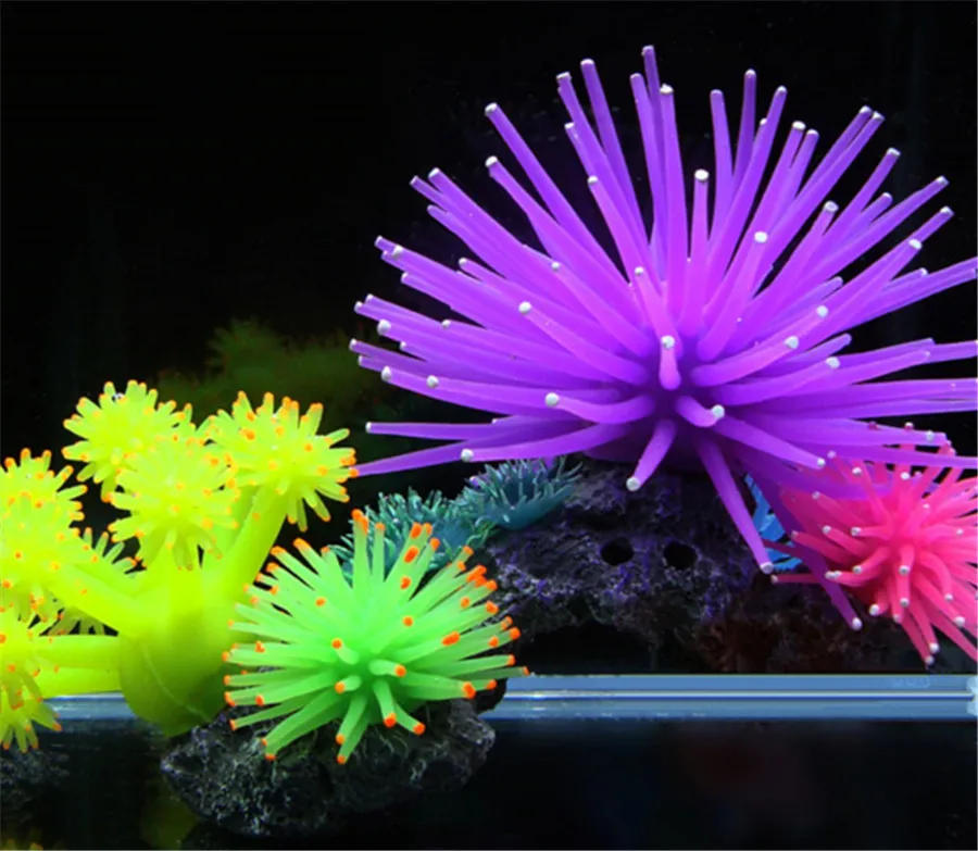Fish tank simulation silicone sea urchin coral Aquarium decoration