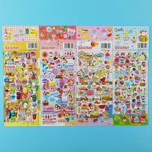 4 листа детские наклейки s 3D милые Мультяшные в форме конфеты наклейка с картинкой торта для детей игрушки DIY пены забавные наклейки Gommettes Pour Enfants Stiker