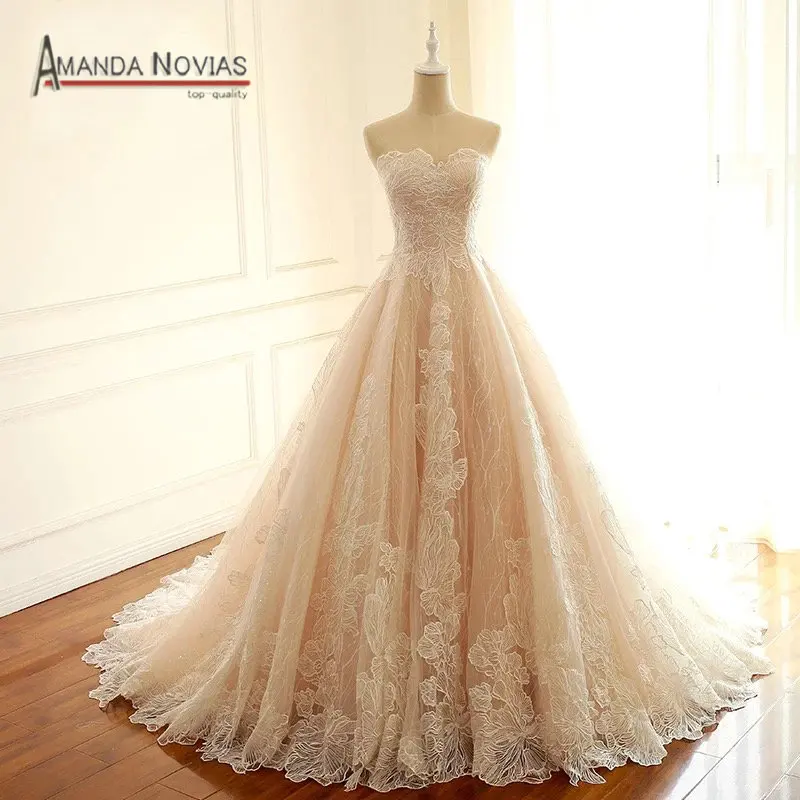 Vestido boho кружевное свадебное платье без рукавов с аппликацией и блестками