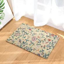 CAMMITEVER китайский винтажный узор с цветами и листьями династии Цин Противоскользящий коврик для пола коврик для спальни