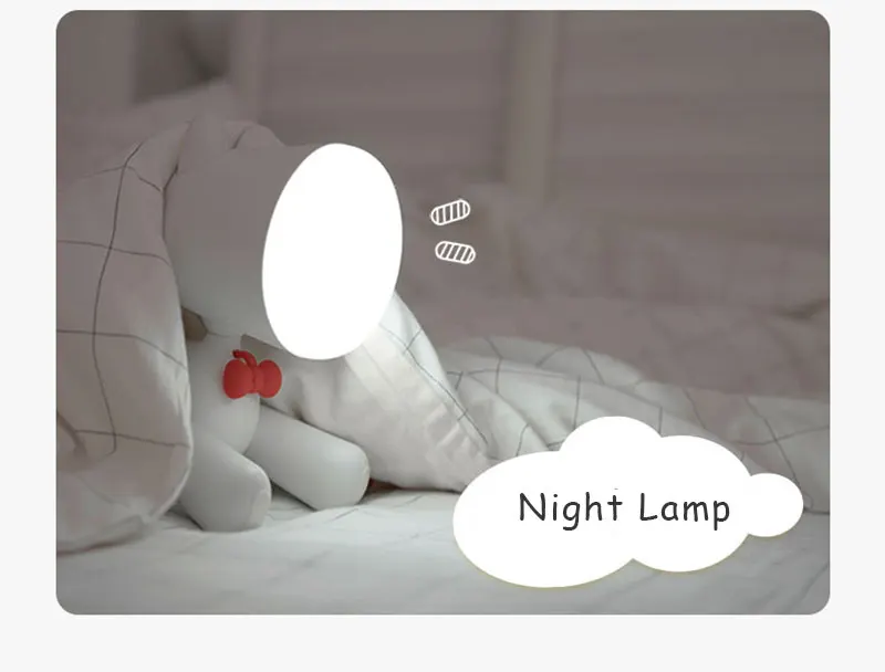 Lovely Puppy Lamp Cute Night Light Kids Baby Night Lamp USB Rechargeable Reading Bedside Lamp Eye Protection Dropshipping (7)