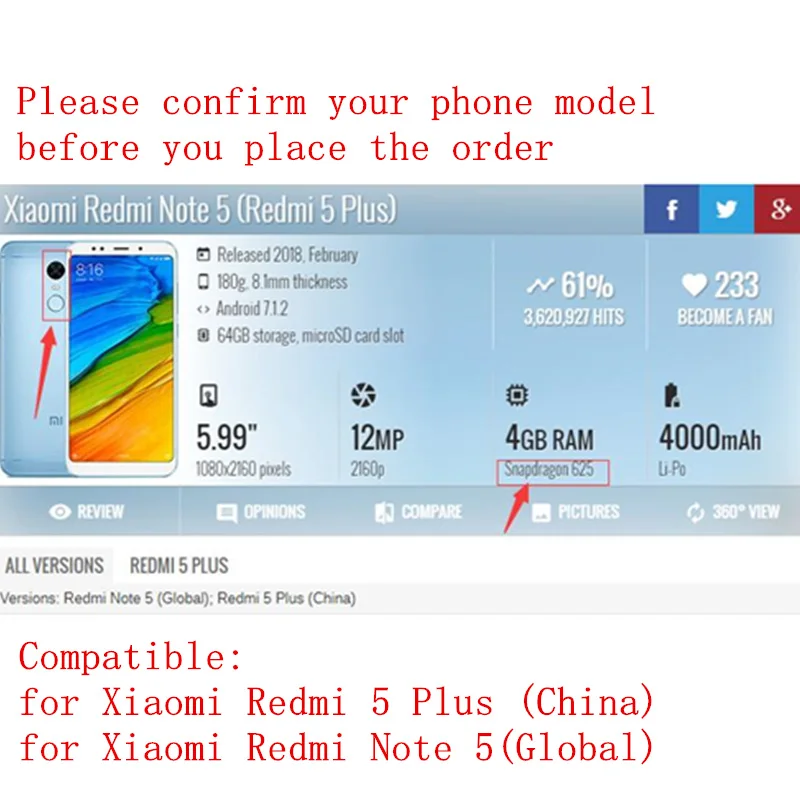 Для Xiaomi Redmi 5 Plus/Redmi Note 5 USB зарядное устройство зарядный порт ленточный гибкий кабель USB разъем док-станция Соединительная плата запасные части