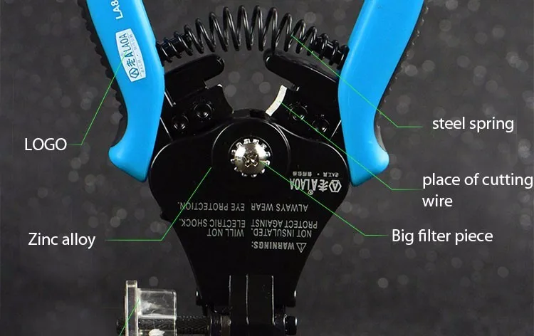 LAOA многофункциональный автоматический инструмент для зачистки проводов, высококачественный материал из цинкового сплава, брендовые плоскогубцы, электрический инструмент, подарочная коробка