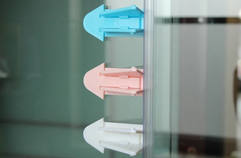 Baby Safety Lock for Sliding Door Window Children Protection Lock Drawer Cabinet Door Wardrobe Anti-pinch Wings Kids Safety Lock 11