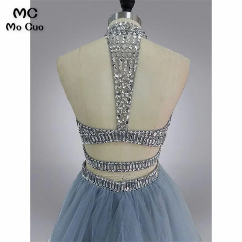 Prom Dresses 2018, Prom Dresses Two Piece, High Neck Prom Dresses 34