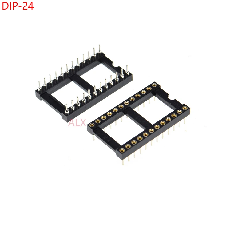 10 шт. широкий корпус DIP24 IC Разъем с круглым отверстием 24 p DIP CHIP TEST адаптер