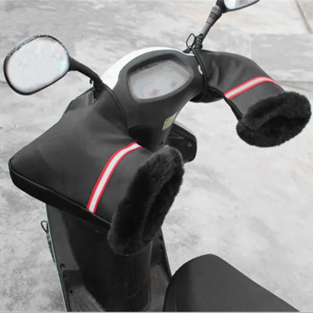 1 Pair Waterproof Motorcycle Handlebar Gloves Warm Winter Motorcycle