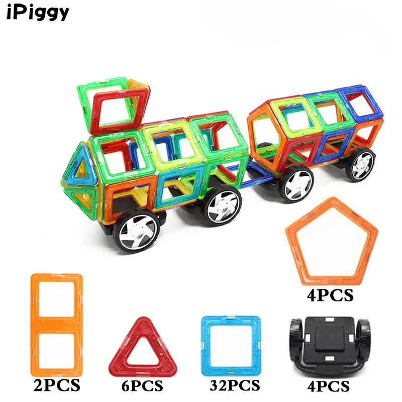 Ipiggy 48 шт. большой Размеры грузовик Развивающая игра строительство укладки Магия