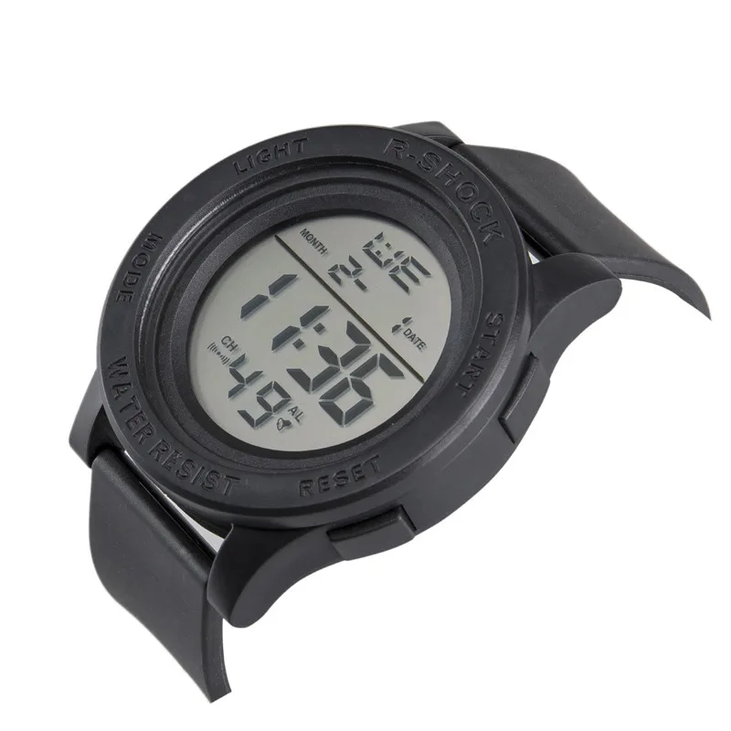 Honhx Mens часы Элитный бренд Для мужчин резиновый силиконовый чехол-бампер с Водонепроницаемый ЖК часы с цифровой индикацией мужские спортивные секундомер часы Relogio# BL3