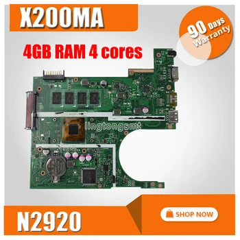

X200MA Laptop motherboard For Asus K200MA F200MA X200MA X200M Mainboard REV2.1 N2920U 4 cores CPU 4GB RAM