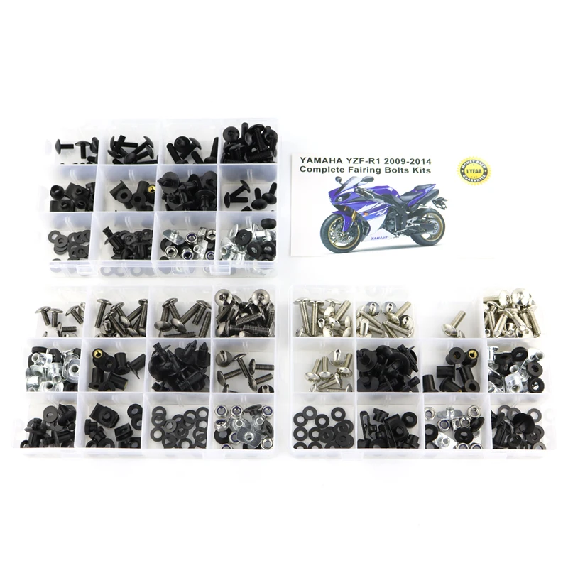 

For Yamaha YZF-R1 YZF R1 2009-2014 Motorcycle Full Fairing Bolts Kits Nuts Body Screw Clips Screws Steel OEM Style