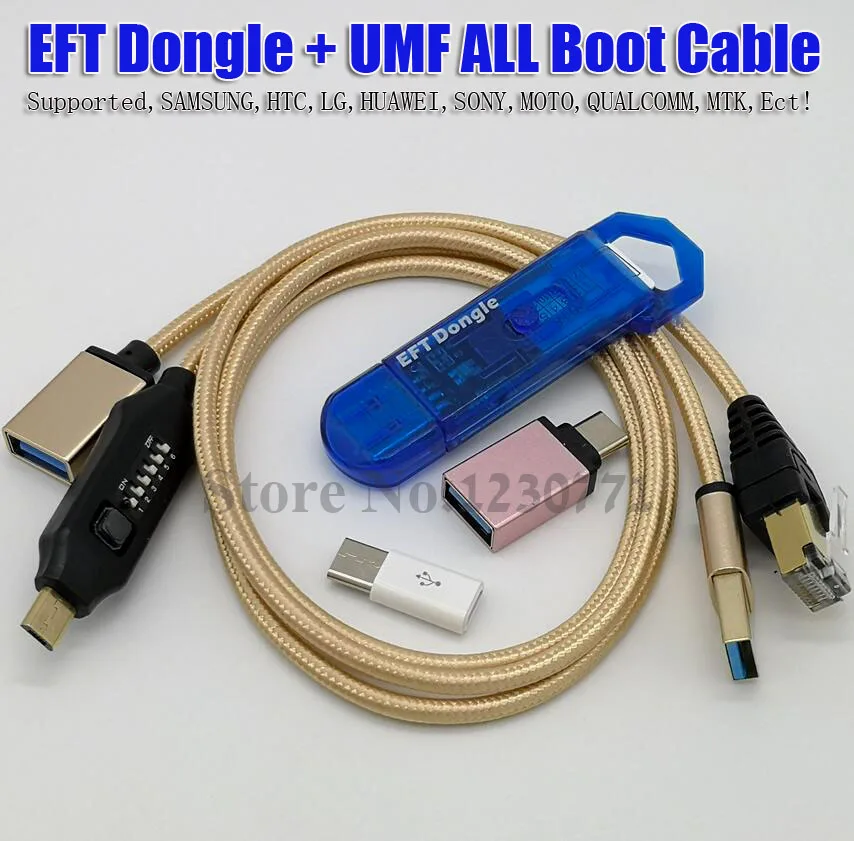 Новинка 2021 100% оригинальная прошивка TEMA / EFT Dongle + UMF all boot Cable (все в одном кабеле)