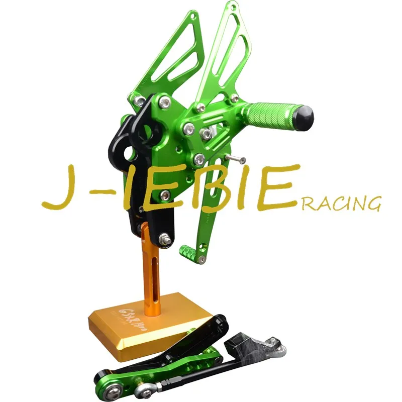 

CNC Racing Rearset Регулируемые задние комплекты подножки подходят для Yamaha FZ09 MT09 2014 2015 2016 Зеленый