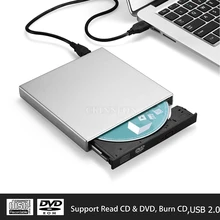 20 шт./лот USB внешний CD-RW горелки DVD/CD ридер плеер с двумя USB кабелями для Windows Mac OS ноутбук