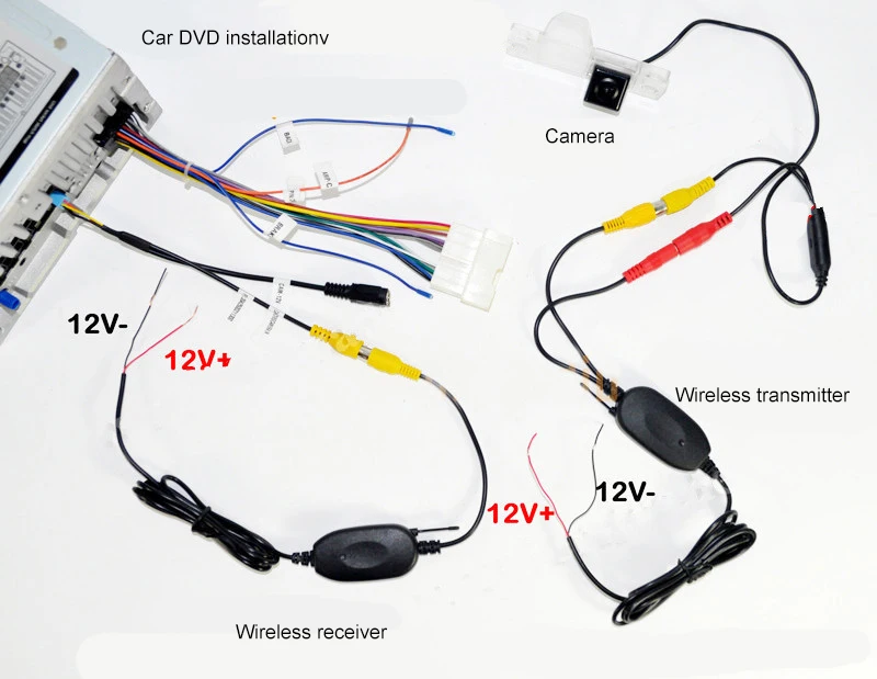 Простая установка, Автомобильная камера заднего вида, Wifi, беспроводной комплект проводки, 2,4 ГГц, DC 12 В, автомобильная камера s, беспроводной передатчик/приемник