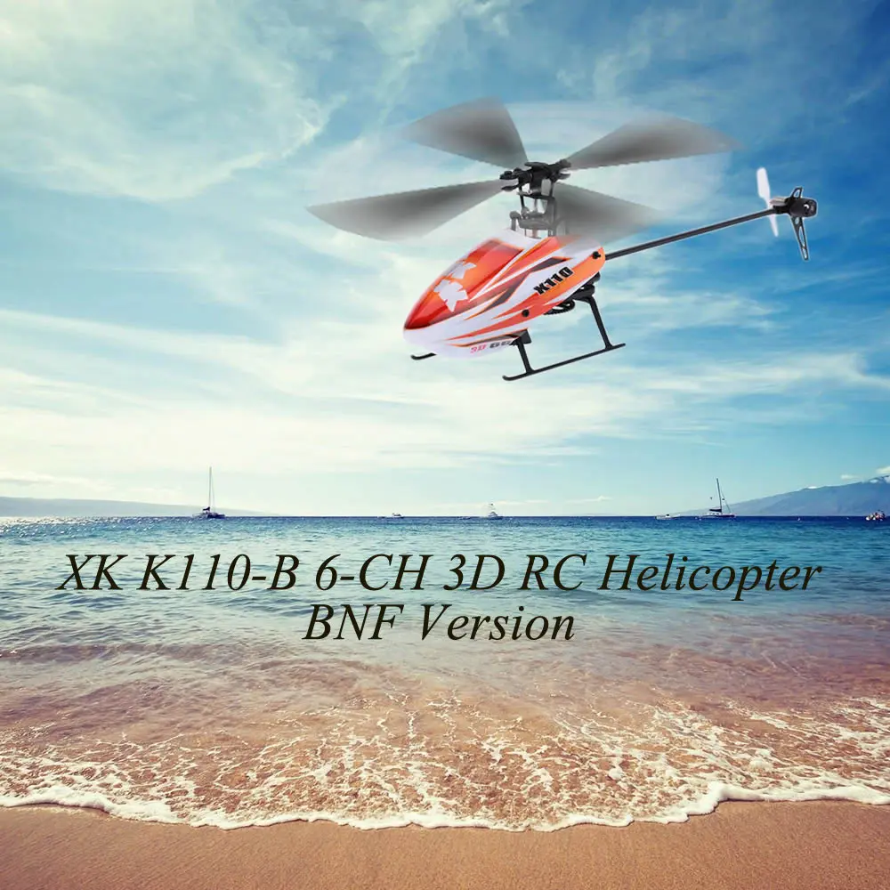 XK Blast K110-B 6CH 3D 6G система RC вертолет бесщеточный двигатель BNF Дрон пульт дистанционного управления Вертолет без передатчика
