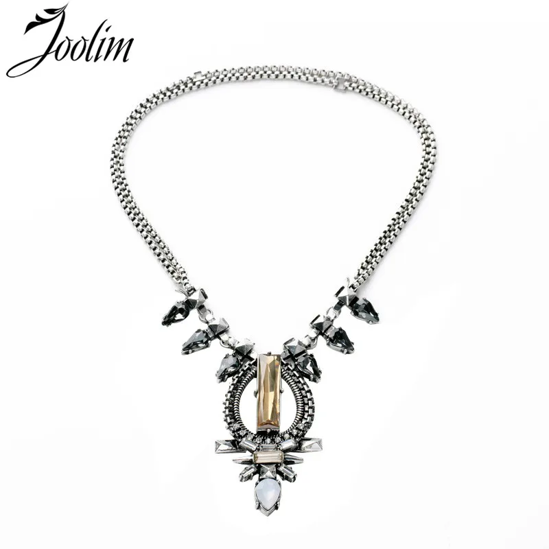 

JOOLIM Antique Silver Color Adjustable Chain Convertible Necklace Statement Necklace Fashion Jewelry Style
