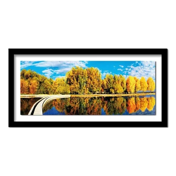 

5d diy diamond painting Autumn lake cross stitch round rhinestone diamond picture Home Decoration Christmas gift