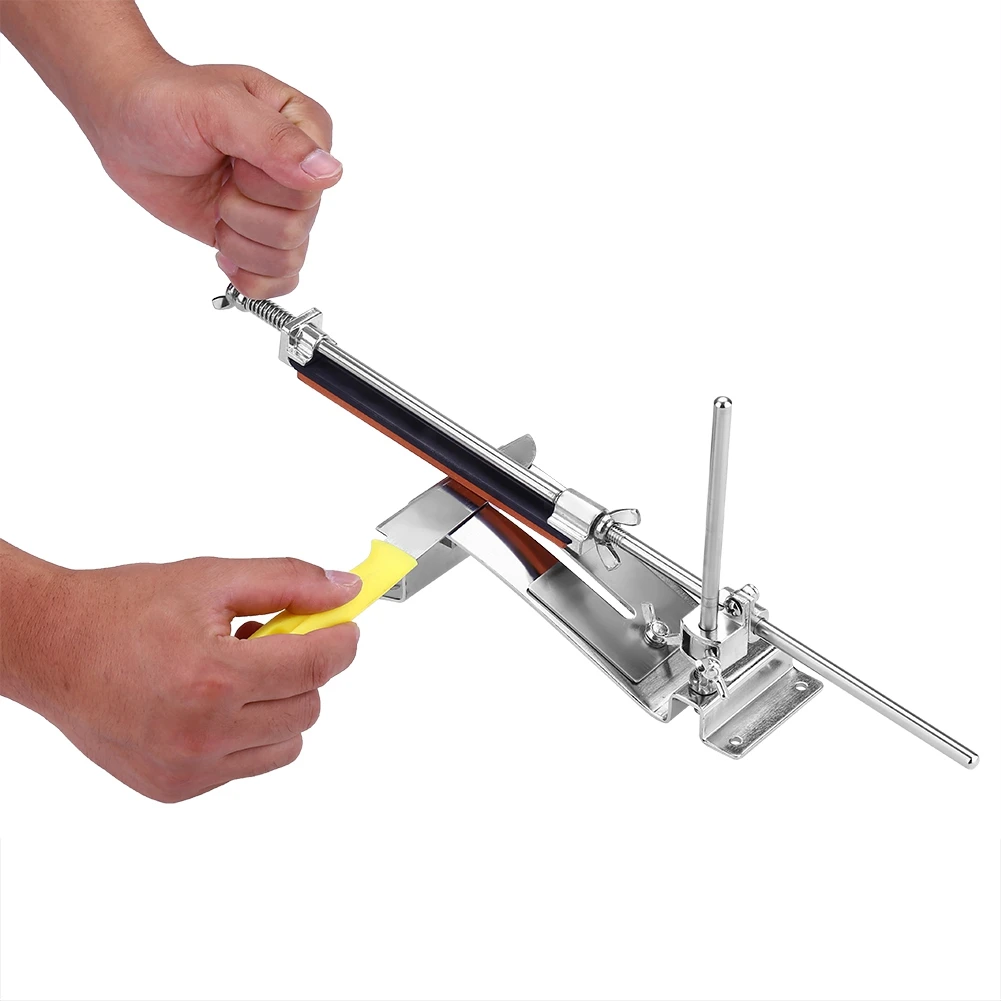 

Stainless Steel Sharpener Stone Set Fix-angle Sharpening Frame+4pcs Whetstones Sharpening Stone Kitchen Knife Sharpener Tool