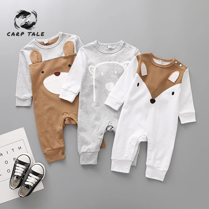 

Newborn Infant Male Baby Female Baby Tights Cotton Autumn Winter Children Cartoon Animal Long Sleeve Siamese Fashion Apparel