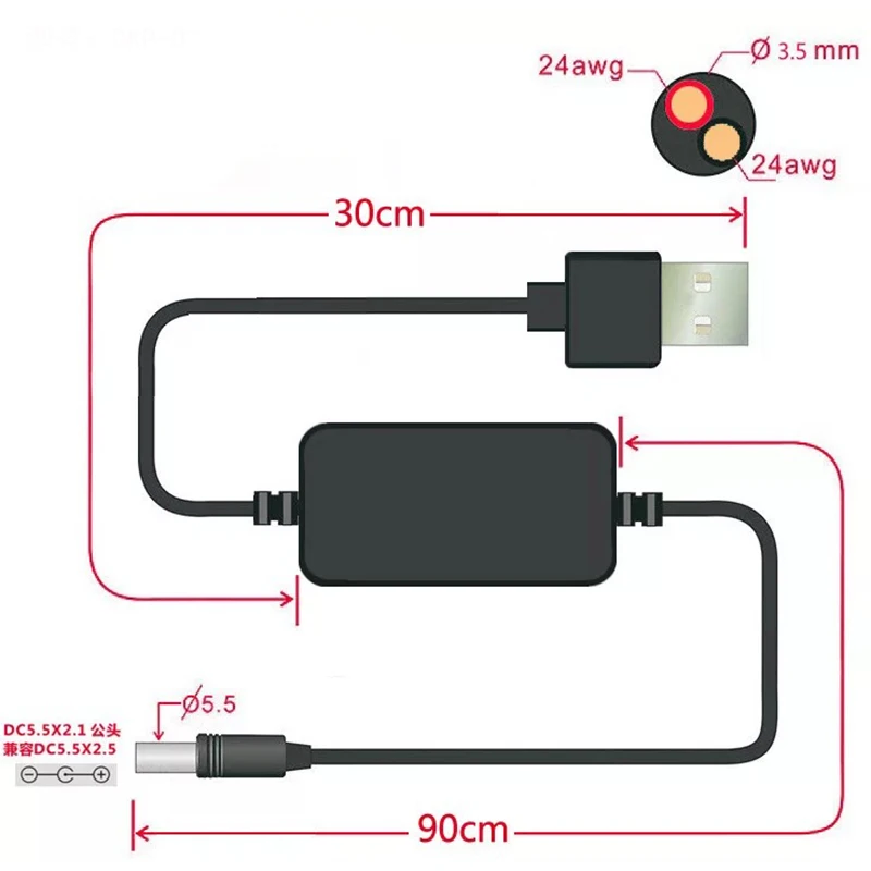 DC-DC адаптер конвертер кабель USB A Тип Штекерный разъем 5 В до 9 В/12 В DC Jack шаг вверх модуль питания кабель Шнур 5.5x2.1мм DC-DC адаптер конвертер кабель USB A Тип Штекерный разъем 5 В до 9 В/12 В DC Jack шаг вверх модуль питания кабель Шнур 5.5x2.1мм
