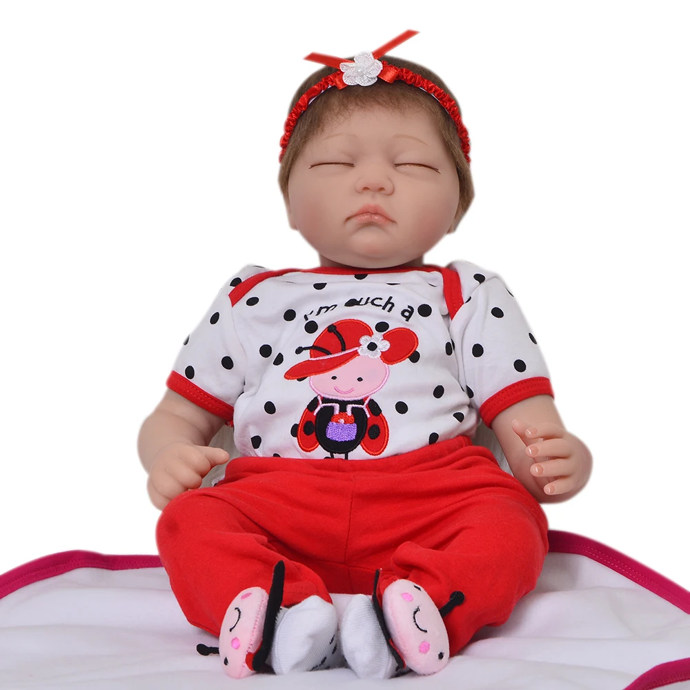 

55cm Silicone Vinyl Reborn Baby Doll Princess Realistic Newborn Bebes reborn menina Alive Children Birthday Gift Girls Toys
