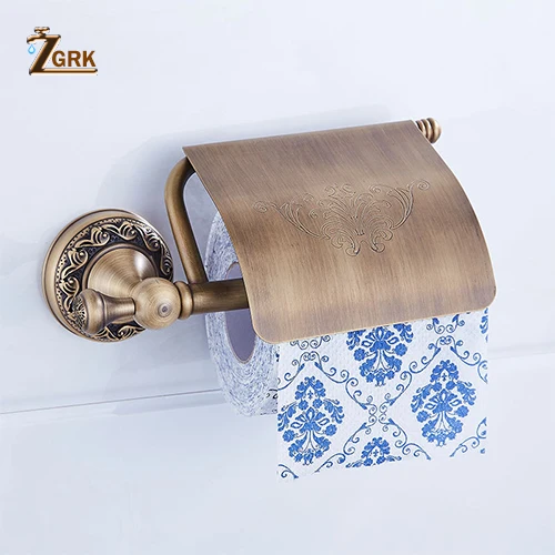 ZGRK медная матовая ванная комната Серия Европейский современный держатель для полотенец держатель для туалетной бумаги держатель для стакана крючок для халата аксессуары для ванной комнаты - Цвет: GJSD03