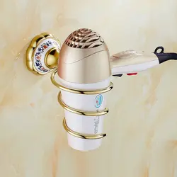 Золото волос воздуходувки стойки все медные стены подвесной электрический фен для волос стойки для ванной wx6201133