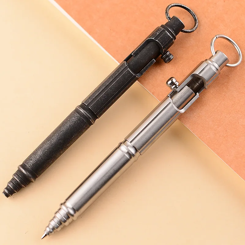 Ручная ручка из нержавеющей стали, тактическая Защитная металлическая ручка с разбитым окном, переносная Шариковая ручка для самозащиты на открытом воздухе