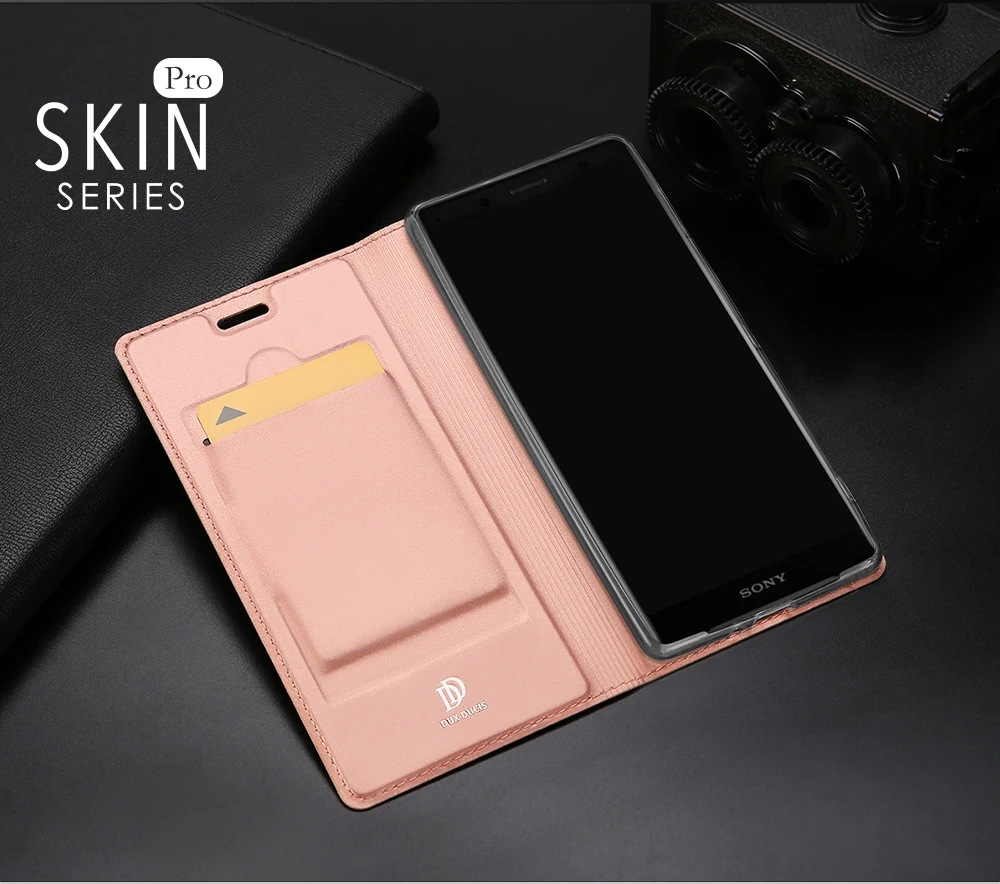 DUX DUCIS роскошный флип чехол из искусственной кожи для Sony Xperia XZ2 компактный