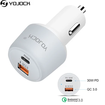 

USB C Car Charger QC3.0 Smart Type C Car-Charger Fast Mobile Phone Travel Charger For iPhone X Samsung Xiaomi Power Delivery