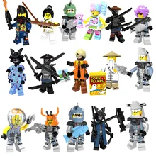 8pcs set Ninjago font b Movie b font Lord Garmadon Shark Jelly Puffer Octopus Building Blocks