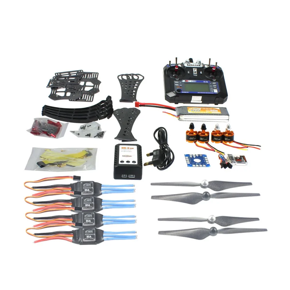 

DIY RC Drone Quadcopter ARF X4M360L Frame Kit with QQ Super flight control Motor ESC flysky FS-i6 Transmitter Battery F14892-F