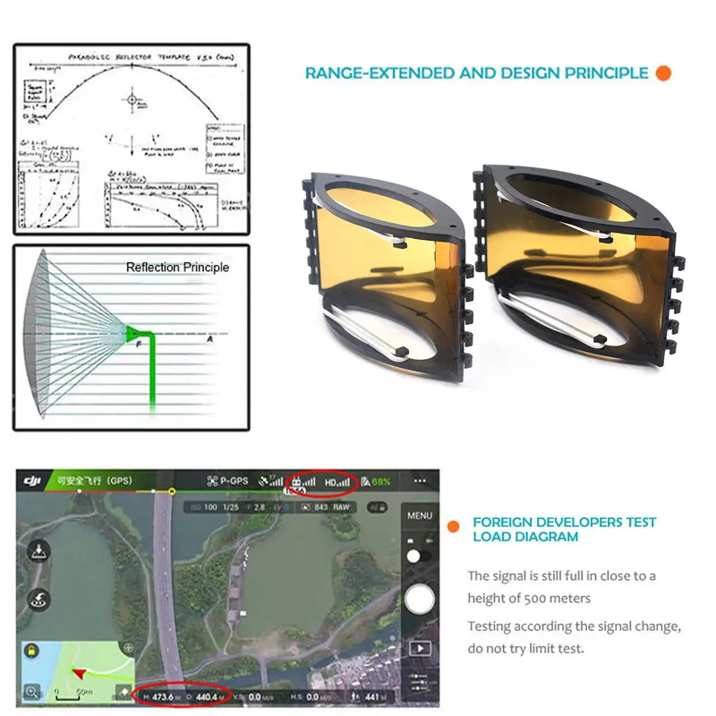 DJI Mavic pro Дрон контроллер усилитель сигнала расширитель диапазона Складная антенна для DJI mavic 2/mavic air/spark drone части