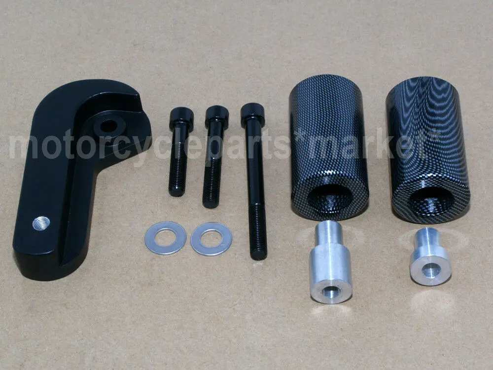 

Motorcycle Carbon Black Frame Sliders Crash Falling Protection For Suzuki GSXR 600 750 GSXR600 GSXR750 2006 2007 2008
