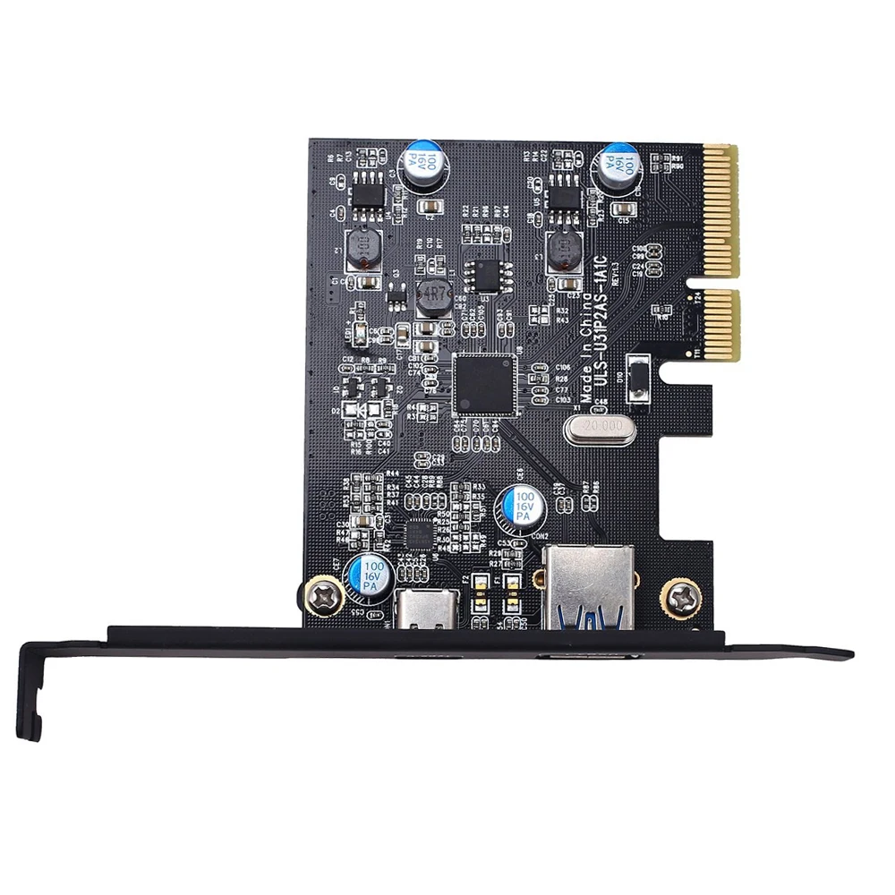  PCI-E PCI Express zu USB 3.1 Gen2 10 Gbps Hub Typ A und Typ C 2-Port PCIe Expansion Adapter karte F