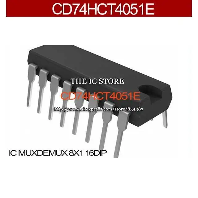 CD74HCT4051E Ic Mux/Demux 8X1 16DIP CD74HCT4051E Ic Mux/Demux 8X1 16DIP