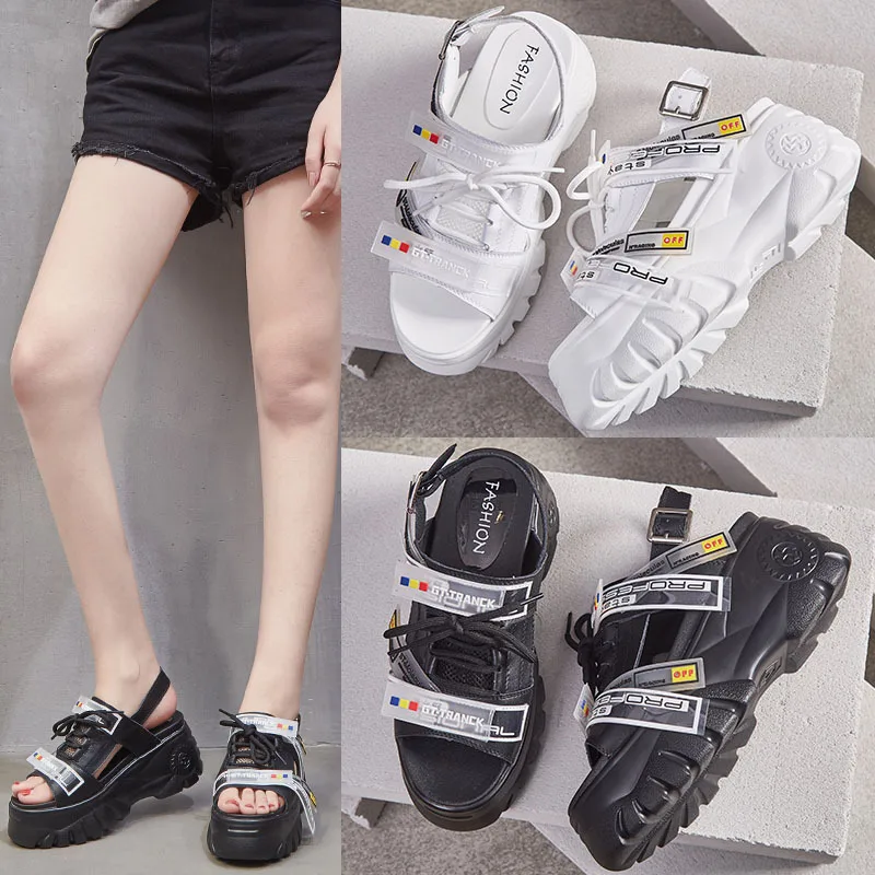 Casual Shoes Women Chunky Sandals zapatos de mujer Summer Beach sandalias mujer Ladies White footware Platform sandalia feminin